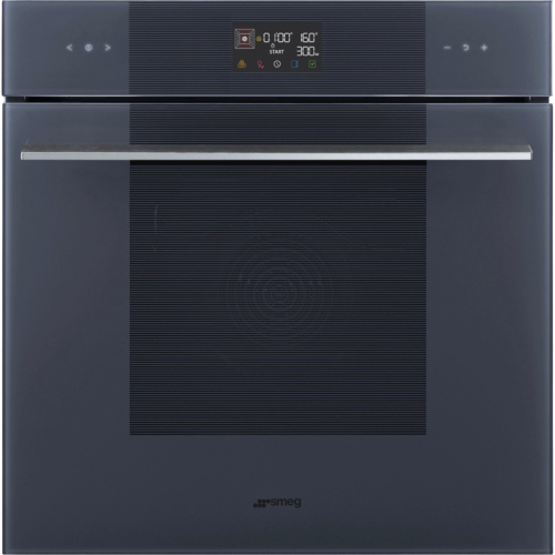 Встраиваемые электрические духовки SMEG/ Многофункциональный духовой шкаф, комбинированный с микроволновой печью, 60 см, 11 функций, стекло Neptune grey. Класс энергопотребления А+