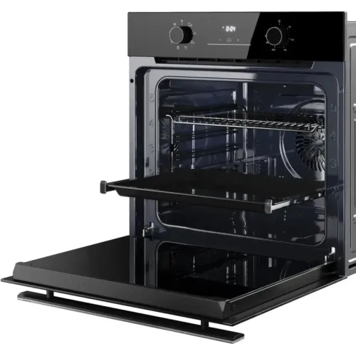 Духовой шкаф Kuppersberg/ Духовой шкаф Kuppersberg, High-Tech, 78 л, поворотное управление, дисплей, таймер, 8 режимов, макс. температура 310 градусов, телескопические направляющие (на 1 уровень), цвет черный, цвет фурнитуры черный