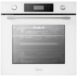 Встраиваемый духовой шкаф Midea/ MDK/Встраиваемый духовой шкаф Midea, 70 литров, поворотное управление, LCD дисплей, таймер, 9 режимов, каталитическая очистка, съемная дверца, 3 стекла, плавное закрывание SoftClose, телескопические направляющие, цвет бело