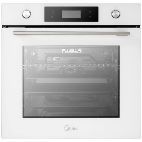 Встраиваемый духовой шкаф Midea/ MDK/Встраиваемый духовой шкаф Midea, 70 литров, поворотное управление, LCD дисплей, таймер, 9 режимов, каталитическая очистка, съемная дверца, 3 стекла, плавное закрывание SoftClose, телескопические направляющие, цвет бело