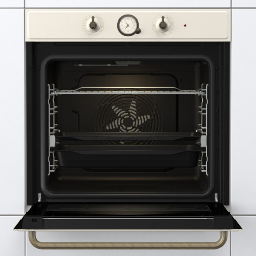 Духовой шкаф Gorenje/ Духовой шкаф Gorenje BOS67372CLI Classico, полезный объем 77 л, механическое управление, 3 съемных стекла + термослой, динамическая система охлаждения, плавное открывание дверцы, максимальная температура 300 °C, телескопические напра