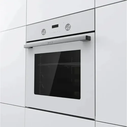 Духовой шкаф Gorenje/ Духовой шкаф Gorenje, полезный объем 73 л, механическое управление, сенсорный программатор IconLED, многоуровневое приготовление, дверца CompactDoor 2 стекла + 1 термослой, эмаль EcoClean, очистка паром,  энергоэффективность А, цвет 