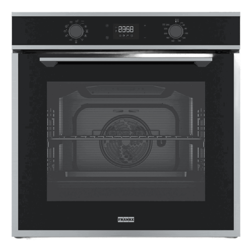 Духовой шкаф Franke FMA 97 P XS/ Better, Электрический духовой шкаф, 60 см, серия MARIS, 71л, 11 функций, утапливаемые ручки, дисплей, пиролиз, телескопические направляющие 2 уровня, черный