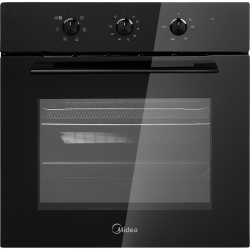 Встраиваемый духовой шкаф Midea/ MDK/Встраиваемый духовой шкаф Midea, объем 60 л, механический программатор, 6 режимов, утапливаемые переключатели, цвет черное стекло