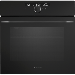 Встраиваемый духовой шкаф, электрический, 76 л, 13 режимов, сенсорное управлени, гидролизная очистка, гриль, конвекция, таймер, телескопические направляющие, дисплей, черное матовое стекло