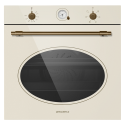 Шкаф духовой электрический MAUNFELD/ Шкаф духовой электрический MAUNFELD EOEFG.566RIB.RT Тип: электрический 60 см, РЕТРО, 7 режимов, 56 л, гриль, конвекция, таймер, 1 уровень телескопических направляющих, циферблат, габариты (ШхГхВ), мм: 595x595,5x512, сл