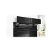 Accent line. Serie 8, духовой шкаф с микроволнами и паром, черный, 28 режимов + комбинированные режимы , микроволны до 800 Вт, 4-слойное остекление, 3 цветных текстовых TFT-дисплея 2,5
