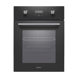 электрический духовой шкаф встраиваемый узкий, 45 см, 8 режимов,  объем духовки 50л, утапливаемые переключатели, дисплей Snow White, сенсорное управление таймером Touch Control, хромированные боковые решетки, панель управления -  черное стекло, универсаль