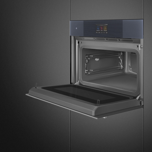 Встраиваемый духовой шкаф SMEG/ Встраиваемый духовой шкаф SMEG, высота 45 см, 25 функций, Multitech, сенсорное управление, функция пара/очистка паром, цвет серый