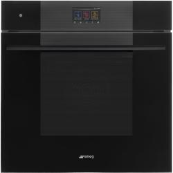 Духовой шкаф Smeg/ Духовой шкаф Smeg, 26 функций, 150 автоматических программ, СВЧ, пар, очистка VaporClean, дисплей, сенсорное управление, термощуп, таймер, 4 стекла в дверце, полезный объем 68 л, цвет черный