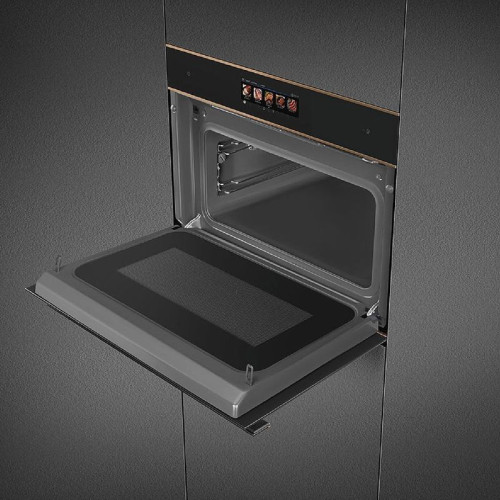 Встраиваемый духовой шкаф SMEG/ Встраиваемый духовой шкаф SMEG, 45 см, Dolce Stil Novo, СВЧ + Пар, 26 режимов, 10 персональных рецептов, 150 автоматических программ, 3 уровня подачи пара, сенсорное управление, таймер, быстрый старт, поддержание тепла, TFT