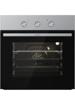 Духовой шкаф Gorenje/ Духовой шкаф Gorenje BO6727E03NX Духовой шкаф Gorenje, полезный объем 73 л, механическое управление, механический таймер, многоуровневое приготовление, дверца CompactDoor 2 стекла + 1 термослой, эмаль EcoClean, очистка паром,  энерго