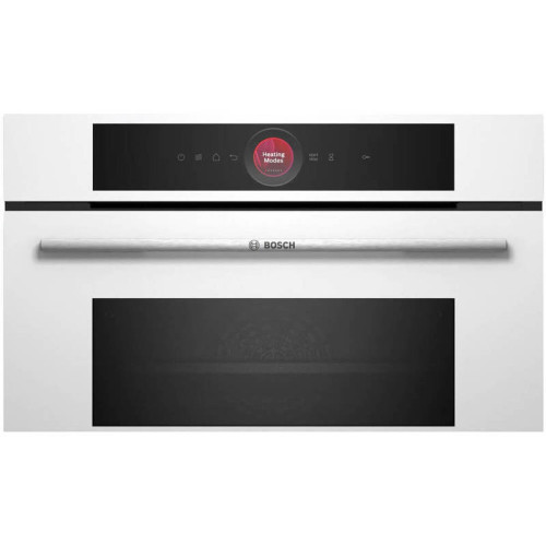 Встраиваемая электрическая духовка BOSCH/ Встраиваемая электрическая духовка BOSCH CMG7241W1 Компактная духовка с микроволновой печью и 16 типами нагрева, 45.5x59.5x54.8 см, 45л, дисплей,инвертор,SoftClose и SoftOpen, Bosch Assist, белый цвет