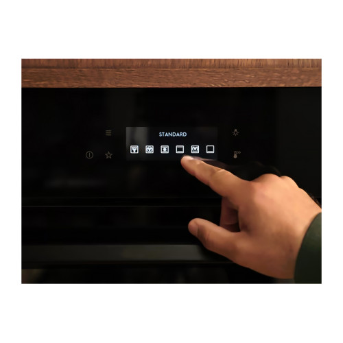 Встраиваемый духовой шкаф/ электрический с конвекцией, объем 72 л, 99 автоматических программ,очистка гидролизная, 3 стекла в дверце, направляющие проволочные + телескопические (1 уровень)