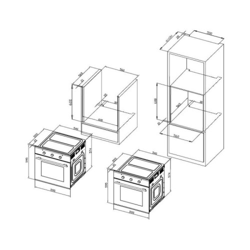 Духовой шкаф Электрический/ Духовой шкаф Электрический Hyundai HEO 6640 IX серебристый/черный
