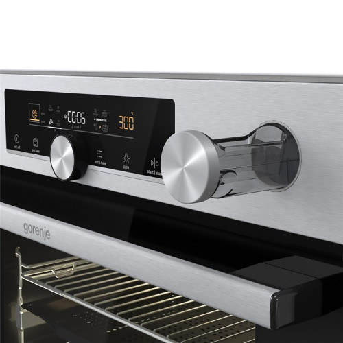 Встраиваемая электрическая духовка GORENJE/ встраиваемая, 59.5х59.5х56.4 см, 77 л, гриль, пар, нерж. сталь