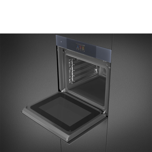 Духовой шкаф Smeg/ Духовой шкаф Smeg,Эстетика Linea, Стекло Neptune Grey Сенсорный дисплей VivoScreen 25 функций приготовления – 10 традиционных, 10 с использованием пара, 5 с использованием микроволн. 150 автоматических программ приготовления 10 персонал