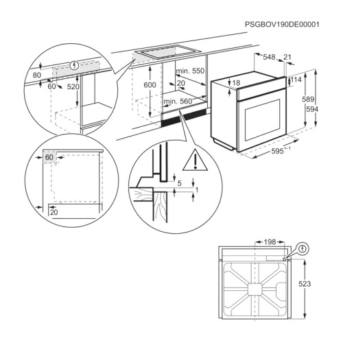 Встраиваемый духовой шкаф/ электрический с конвекцией, объем 72 л, 99 автоматических программ,очистка гидролизная, 3 стекла в дверце, направляющие проволочные + телескопические (1 уровень)