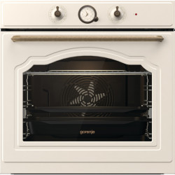Духовой шкаф Gorenje/ Духовой шкаф Gorenje BOS67372CLI Classico, полезный объем 77 л, механическое управление, 3 съемных стекла + термослой, динамическая система охлаждения, плавное открывание дверцы, максимальная температура 300 °C, телескопические напра