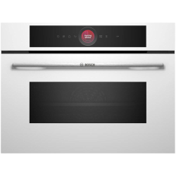 Встраиваемая электрическая духовка BOSCH/ Встраиваемая электрическая духовка BOSCH CMG7241W1 Компактная духовка с микроволновой печью и 16 типами нагрева, 45.5x59.5x54.8 см, 45л, дисплей,инвертор,SoftClose и SoftOpen, Bosch Assist, белый цвет