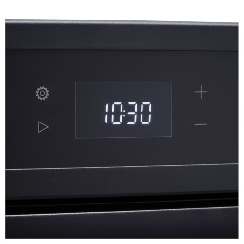 Встраиваемый духовой шкаф/ Crystal, 59.8 х 59.5 x 56 см, 7 режимов нагрева, гриль, LED дисплей белого цвета, таймер, телескопические направляющие одного уровня, Soft Close, черный