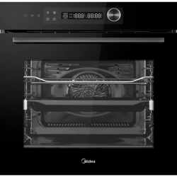 Встраиваемый духовой шкаф Midea/ MDK/Встраиваемый духовой шкаф Midea, 60 см, 13 режимов,  объем 72 л , сенсорное управление, LCD дисплей, таймер, плавное закрытие дверцы, телескопические направляющие, термощуп, цвет черный