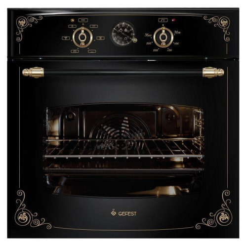 Духовой шкаф Электрический/ Духовой шкаф Электрический Gefest ЭДВ ДА 602-02 К93 черный/рисунок