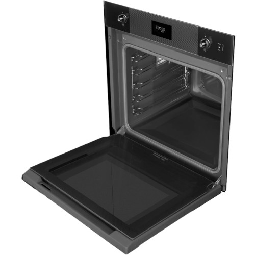 Встраиваемая электрическая духовка SMEG/ Многофункциональный духовой шкаф, комбинированный с паром,Linea, 60 см, 11 функций, стекло Deep Black (чёрное)