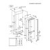 Встраиваемые холодильники  ELECTROLUX/ Холодильник комбинированный No Frost, встраиваемый, Размеры ВxШxГ [мм]: 1884x696x549, сенсорное управление с символьным дисплеем, Динамическая система охлаждения в холодильной камере, система охлаждения в морозильной