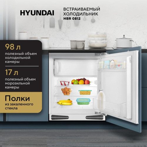 Холодильник/ Холодильник Hyundai HBR 0812 1-нокамерн. белый