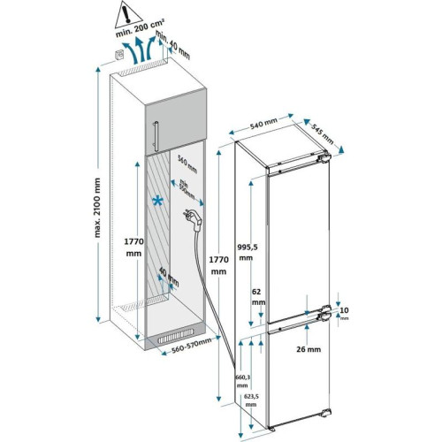 Холодильник/ Холодильник Hyundai HBR 1782 2-хкамерн. белый
