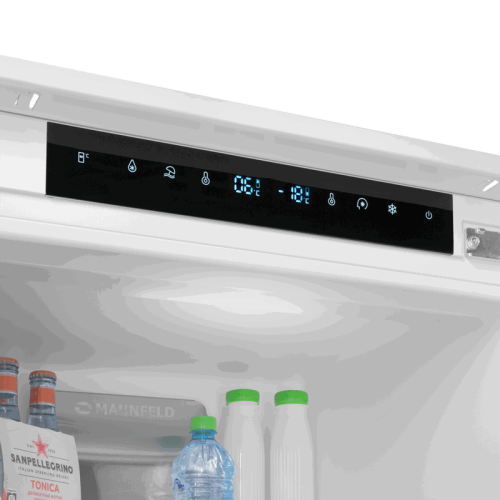 Встраиваемый холодильник MAUNFELD/ Встраиваемый холодильник MAUNFELD, объем 275 л, инверторный компрессор, LED освещение, Total No Frost, зона свежести, суперзаморозка, суперохлаждение, дисплей, сенсорное управление, энергоэффективность А+, цвет белый