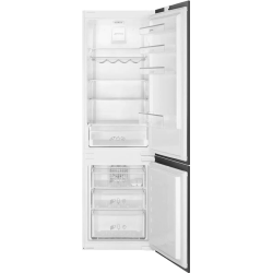 Встраиваемый холодильник SMEG/ Встраиваемый холодильник SMEG, комбинированный, автоматическая разморозка, LED подсветка, инверторный компрессор, механический контроль температуры, полезный объем 193 л, энергоэффективность Е, цвет белый
