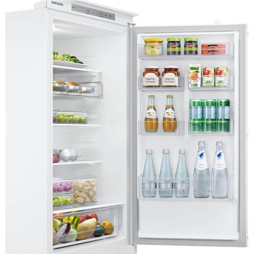 Встраиваемый холодильник Samsung/ 177.5x54x55, Встраиваемый холодильник, All-Around Cooling, 267 л, Full No Frost, инверторный уомпрессор, SpaceMax, Зона свежести, полка Easy Slide, скользящие направляющие