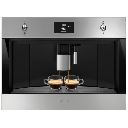 Кофемашина Smeg/ SMEG CMS4303XRU Автоматическая кофемашина, 60 см, высота 45 см, нержавеющая сталь, обработка против отпечатков пальцев