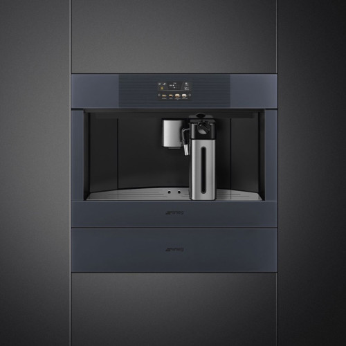 Кофемашина Smeg/ SMEG CMS4104GRU Автоматическая кофемашина, 60 см, высота 45 см, стекло Neptune Grey