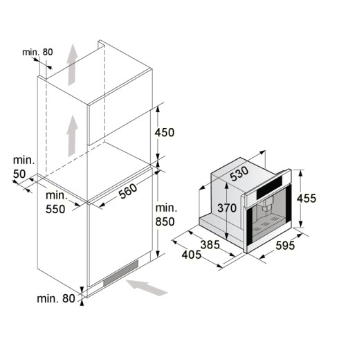 Встраиваемая кофемашина ASKO/ Арт. 745055 ; Встраиваемая кофемашина ASKO, 15 автоматических программ, сенсорный TFT-дисплей, 6 пользовательских профилей, регулировка крепости кофе/температуры, подсветка, давление 15 бар, автоматическая программа очистки о