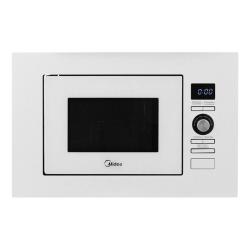 Встраиваемая микроволновая печь Midea/ MDK/Объем 20 л, Мощность микроволн 800 Вт, Мощность гриля 1000 Вт, Электронное управление, Корпус из нержавеющей стали, 8 программ авто меню, 5 уровней мощности, Таймер, Размораживание по весу /времени, Звуковой сигн