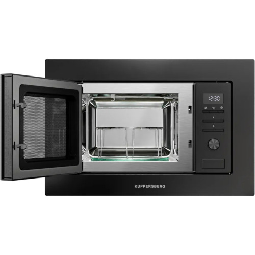Встраиваемая микроволновая печь Kuppersberg/ Встраиваемая микроволновая печь Kuppersberg, объем 20 л, мощность 800 Вт, 5 уровней мощности, гриль, 8 автоматических программ, размораживание, кнопочное управление/утапливаемый поворотный переключатель, цвет ч