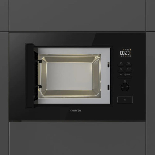 Встраиваемая микроволновая печь Gorenje/ Встраиваемая микроволновая печь Gorenje, 20 л, 5 уровней мощности, 8 автопрограмм, электронное управление/утапливаемый переключатель, дисплей, гриль, поворотный стол, пошаговое приготовление, быстрый старт, цвет че Встраиваемая микроволновая печь Gorenje/ Встраиваемая микроволновая печь Gorenje, 20 л, 5 уровней мощности, 8 автопрограмм, электронное управление/утапливаемый переключатель, дисплей, гриль, поворотный стол, пошаговое приготовление, быстрый старт, цвет че