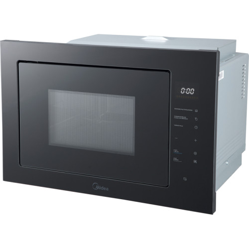 Встраиваемая микроволновая печь Midea/ MDK/Встраиваемая микроволновая печь Midea, глубина 40 см, объем 25 л, мощность 900 Вт, мощность гриля 1000 Вт, сенсорное управление, 5 уровней мощности, 8 автоматических программ, таймер, цвет черное стекло