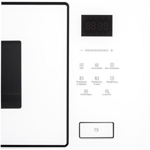 Встраиваемая микроволновая печь KORTING/ Встраиваемая микроволновая печь KORTING, 28 л, сенсорное управление, таймер, быстрый старт, гриль, дисплей, 21 авторежим, цвет белое стекло