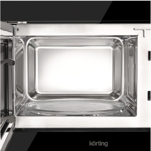 Встраиваемая микроволновая печь KORTING/ Встраиваемая микроволновая печь KORTING, 28 л, сенсорное управление, таймер, быстрый старт, гриль, дисплей, 21 авторежим, цвет черное стекло