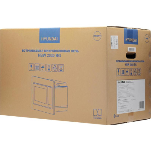 Микроволновая печь/ Микроволновая печь Hyundai HBW 2030 BG 20л. 800Вт черный (встраиваемая)