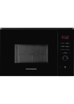Встраиваемая микроволновая печь Kuppersberg/ встраиваемая, 38х56х55 см, 25л., 900Вт, 8 программ, гриль, черный цвет