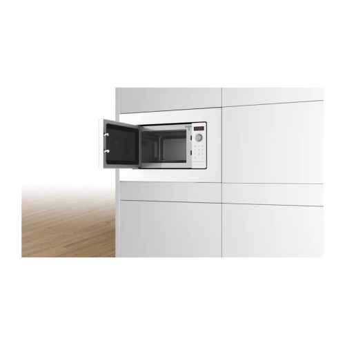Встраиваемые микроволновые печи BOSCH/ Встраиваемые микроволновые печи BOSCH BFL623MW3 Serie 2, встраиваемая микроволновая печь, белый, микроволны до 800 Вт, 5 ступеней мощности микроволн, поворотный переключатель,многофункциональные часы, рабочая камера 
