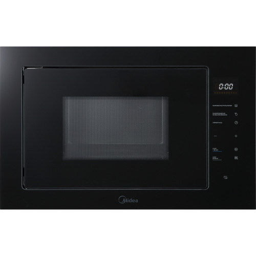Встраиваемая микроволновая печь Midea/ MDK/Встраиваемая микроволновая печь Midea, глубина 40 см, объем 25 л, мощность 900 Вт, мощность гриля 1000 Вт, сенсорное управление, 5 уровней мощности, 8 автоматических программ, таймер, цвет черное стекло