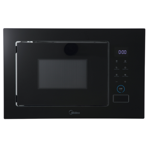 Встраиваемая микроволновая печь Midea/ MDK/Встраиваемая микроволновая печь Midea, объем 26 л, мощность 900 Вт (мощность гриля 1000 Вт), сенсорное управление, 10 автоматических программ, 5 уровней мощности, таймер, размораживание, цвет черное стекло