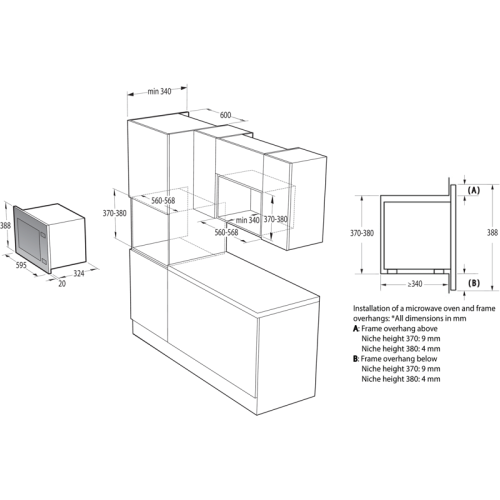 Встраиваемые микроволновые печи GORENJE/ Встраиваемые микроволновые печи GORENJE BM201EG1BG Встраиваемые микроволновые печи GORENJE,Механическое управление,Цвет: Черный,Объем: 20 л,Габаритные размеры (шхвхг): 59,5 ? 38,8 ? 34,4 см