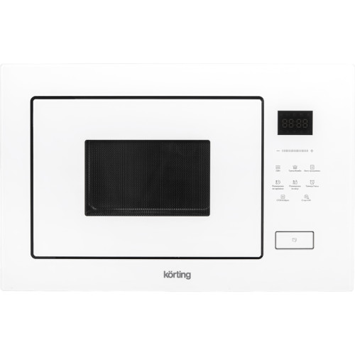 Встраиваемая микроволновая печь KORTING/ Встраиваемая микроволновая печь KORTING, 28 л, сенсорное управление, таймер, быстрый старт, гриль, дисплей, 21 авторежим, цвет белое стекло